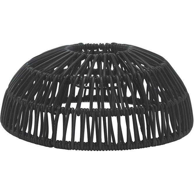 Rattanowa lampa wisząca Hue czarna 20cm